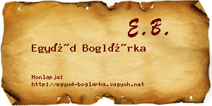 Együd Boglárka névjegykártya